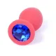 Анальна пробка - Jewellery Silicone Red Plug M Blue