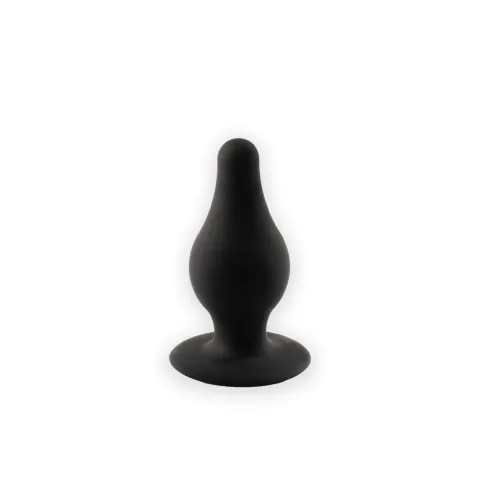Анальна пробка SilexD Model 2, size M, чорна, двошарова, з ефектом пам’яті, діаметр 4 см