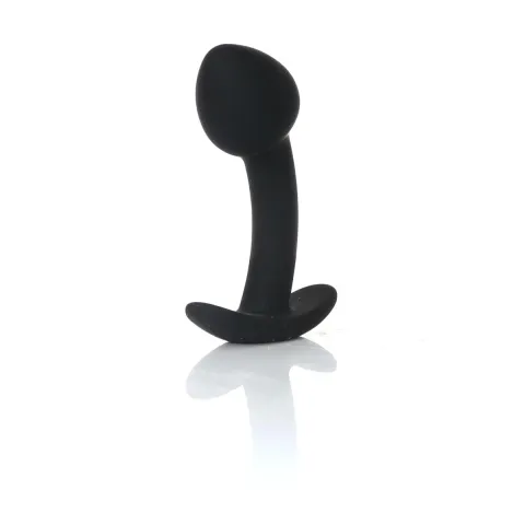 Анальна пробка - Silicone Black Curved Plug S