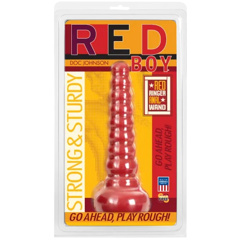 Анальна пробка-втулка Doc Johnson Red Boy - Red Ringer Anal Wand, макс. діаметр 4,5 см