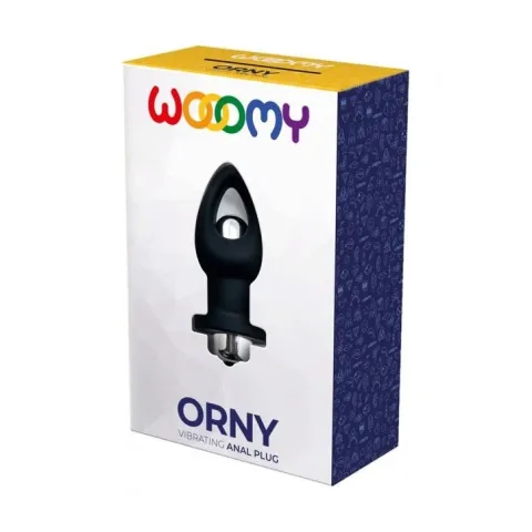 Анальная пробка Wooomy Orny со съемным виброшариком, 1 режим вибрации, диаметр 3,6 см, длина 8,4 см