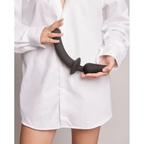 Анальная пробка с фаллоимитатором 2 в 1 Strap-On-Me SWITCH PLUG-IN DILDO Black S, диаметр 3,3/2,9 см