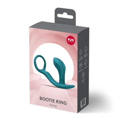Анальная пробка с эрекционным кольцом Fun Factory BOOTIE RING Bottle Green