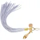 Анальна пробка з флогером LOCKINK SEVANDA White Pony-Tail Anal Rose-shape Plug