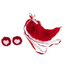 Анальная пробка с лисьим хвостом LOCKINK SEVANDA Red Vixen Set с пробкой в форме груши