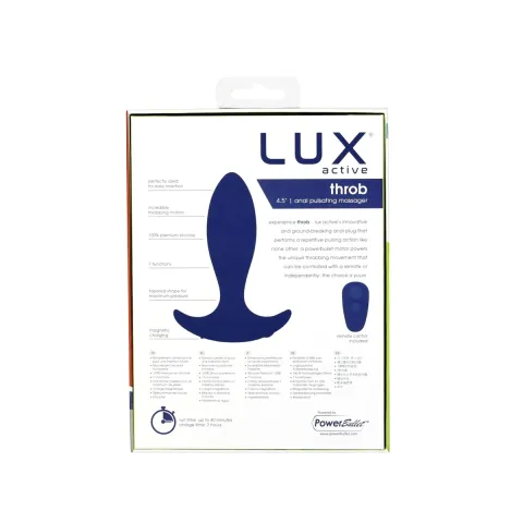 Анальная пробка с пульсацией Lux Active – Throb – 4,5