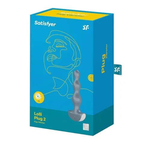 Анальний стимулятор-намистини з двома моторами Satisfyer Lolli-Plug 2 ice blue