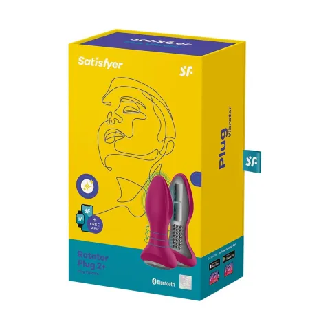 Анальная смарт-вибропробка с жемчужным массажем Satisfyer Rotator Plug 2+ Violet