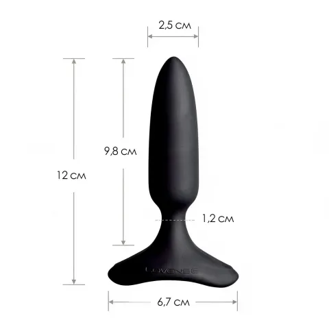 Анальная смарт-вибратор-пробка Lovense Hush 2, размер XS