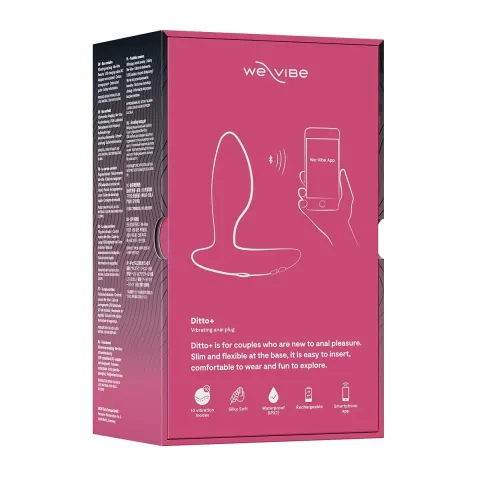 Анальная смарт-вибропробка We-Vibe Ditto+ Cosmic Pink, 10 режимов, пульт ДУ