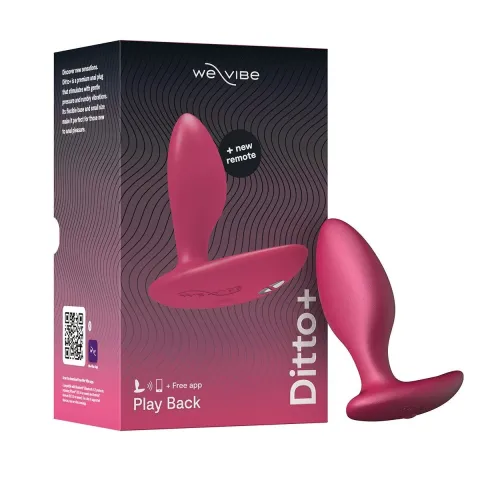 Анальная смарт-вибропробка We-Vibe Ditto+ Cosmic Pink, 10 режимов, пульт ДУ