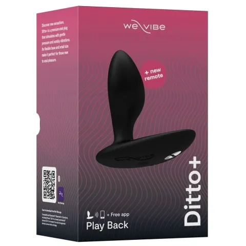 Анальная смарт-вибрационная пробка We-Vibe Ditto+ Satin Black с пультом ДК
