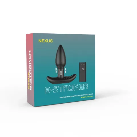 Анальная вибрирующая пробка Nexus B-stroker с массажными бусинами на ноге с пультом дистанционного управления