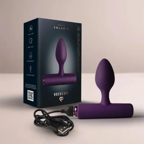 Анальна вібропробка Rocks Off NOVA Solaris Purple