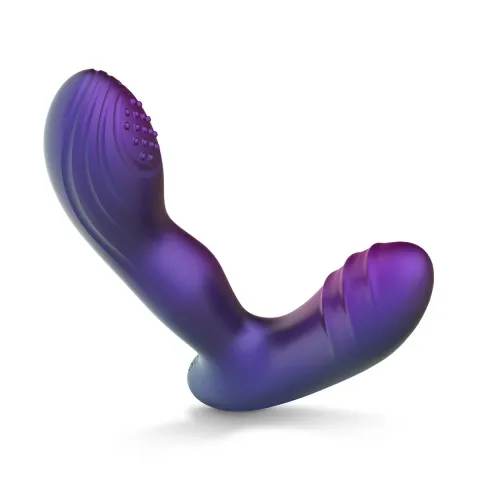 Анальная вибропробка с пульсацией Hueman — Galaxy Tapping Buttplug