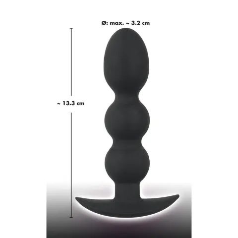 Анальная пробка — Black Velvets Heavy Beads, 145 г