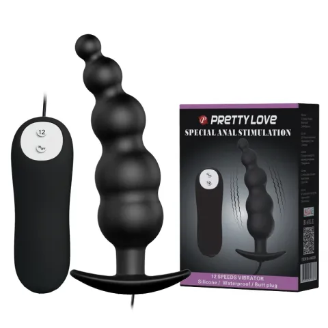 Анальна пробка - Pretty Love Special Anal Stimulation Vibrating Butt Plug Black