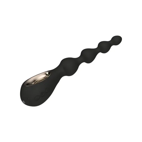 Анальне намисто з вібрацією LELO Soraya Beads Black, різний діаметр намистин, 8 режимів