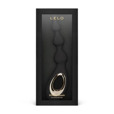 Анальне намисто з вібрацією LELO Soraya Beads Black, різний діаметр намистин, 8 режимів
