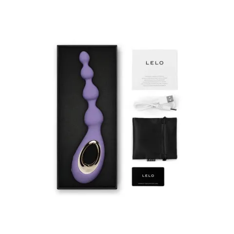 Анальне намисто з вібрацією LELO Soraya Beads Violet Dusk, різний діаметр намистин, 8 режимів