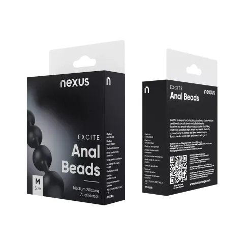 Анальні кульки Nexus Excite Medium Anal Beads, силікон, макс. діаметр 2,5 см