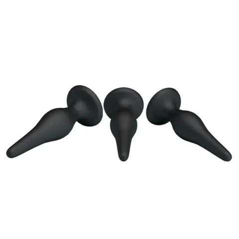 Набір анальних пробок - Pretty Love Begginer's Mini Anal Kit Black