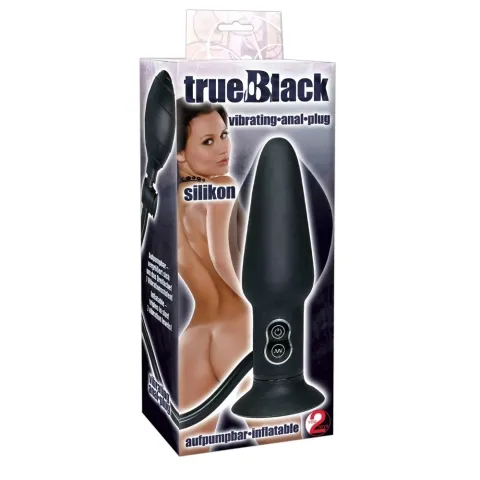 Анальная пробка — True Black, вибрирующая анальная пробка