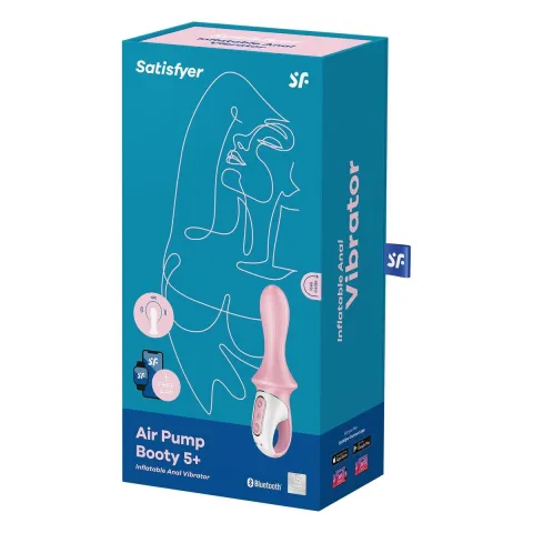 Анальный смарт-вибратор Satisfyer Air Pump Booty 5+, надувной