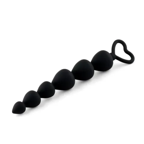 Анальная цепочка — Anal Beads Heart Black