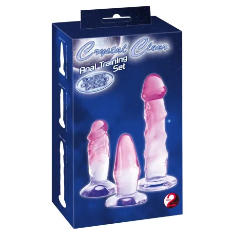 Набір анальних пробок - Crystal Clear Anal Training Set