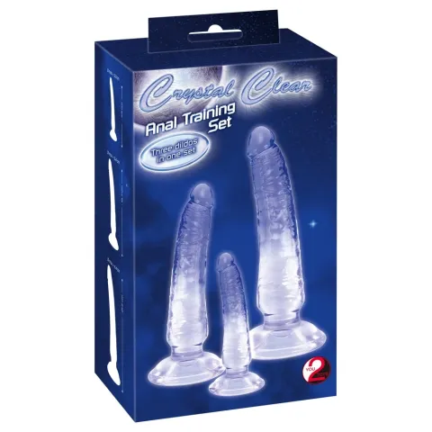 Набор анальных фаллоимитаторов — Crystal Clear Anal Training Dildo Set