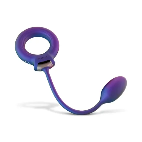 Эрекционное виброкольцо с виброяйцом Hueman — Eclipse Anal Vibrator