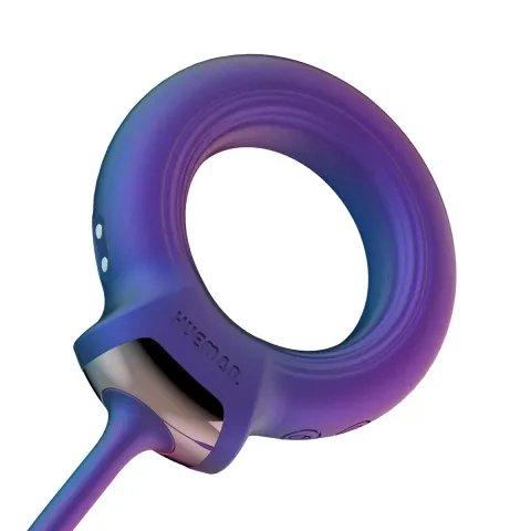 Эрекционное виброкольцо с виброяйцом Hueman — Eclipse Anal Vibrator