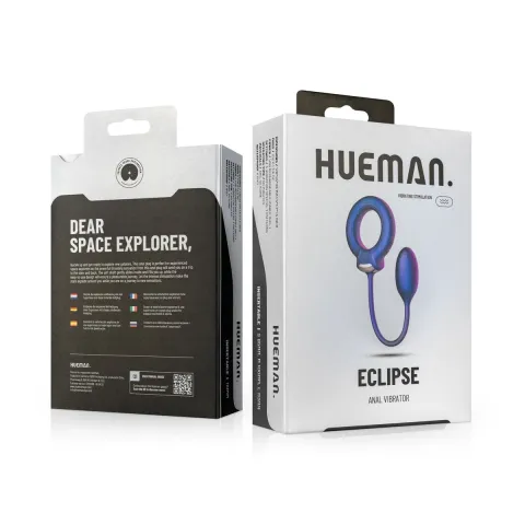 Эрекционное виброкольцо с виброяйцом Hueman — Eclipse Anal Vibrator