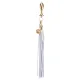 Анальна пробка з флогером LOCKINK SEVANDA White Pony-Tail Anal Pear-shape Plug