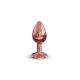 Металева анальна пробка із прикрасою у вигляді кристалу Dorcel - Diamond Plug Rose Gold S