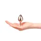 Металева анальна пробка із прикрасою у вигляді кристалу Dorcel - Diamond Plug Rose Gold S