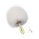 Металлическая анальная пробка — кроличьи хвостик LOCKINK SEVANDA White Bunny-Tail Anal Rose-shape Plug