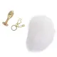 Металлическая анальная пробка — кроличьи хвостик LOCKINK SEVANDA White Bunny-Tail Anal Rose-shape Plug