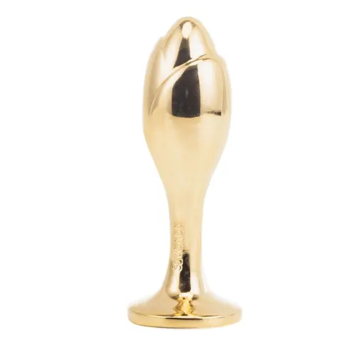 Металлическая анальная пробка — кроличьи хвостик LOCKINK SEVANDA White Bunny-Tail Anal Rose-shape Plug