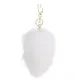 Металева анальна пробка — кролячий хвіст LOCKINK SEVANDA White Bunny-Tail Anal Pear-shape Plug