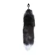 Металева анальна пробка Лисячий хвіст Alive Black And White Fox Tail S, діаметр 2,9 см