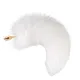 Металлическая анальная пробка с меховым хвостом LOCKINK SEVANDA White Fox-Tail Anal Rose-shape Plug