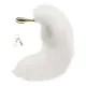 Металлическая анальная пробка с меховым хвостом LOCKINK SEVANDA White Fox-Tail Anal Rose-shape Plug