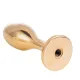 Металлическая анальная пробка с меховым хвостом LOCKINK SEVANDA White Fox-Tail Anal Rose-shape Plug