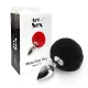 Металева анальна пробка М Art of Sex - Metal Butt plug Rabbit Tail Black, діаметр 3,4 см