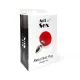 Металева анальна пробка М Art of Sex - Metal Butt plug Rabbit Tail Black, діаметр 3,4 см