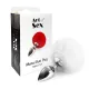 Металева анальна пробка М Art of Sex - Metal Butt plug Rabbit Tail White, діаметр 3,4 см
