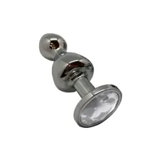 Metal Wooomy Lollypop Double Ball Metal Plug M, диаметр 3,1 см, длина 9,4 см
