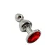 Metal Wooomy Lollypop Double Ball Metal Plug Red S, диаметр. 2,8 см, длина 8,5 см